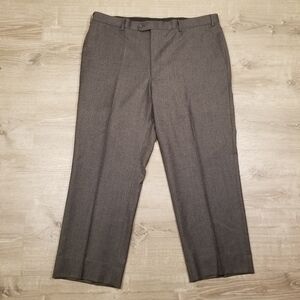 Zignone Mens Dress Pants Slacks Size 40x28 Gray Wool Cashmere 90/10 Italy